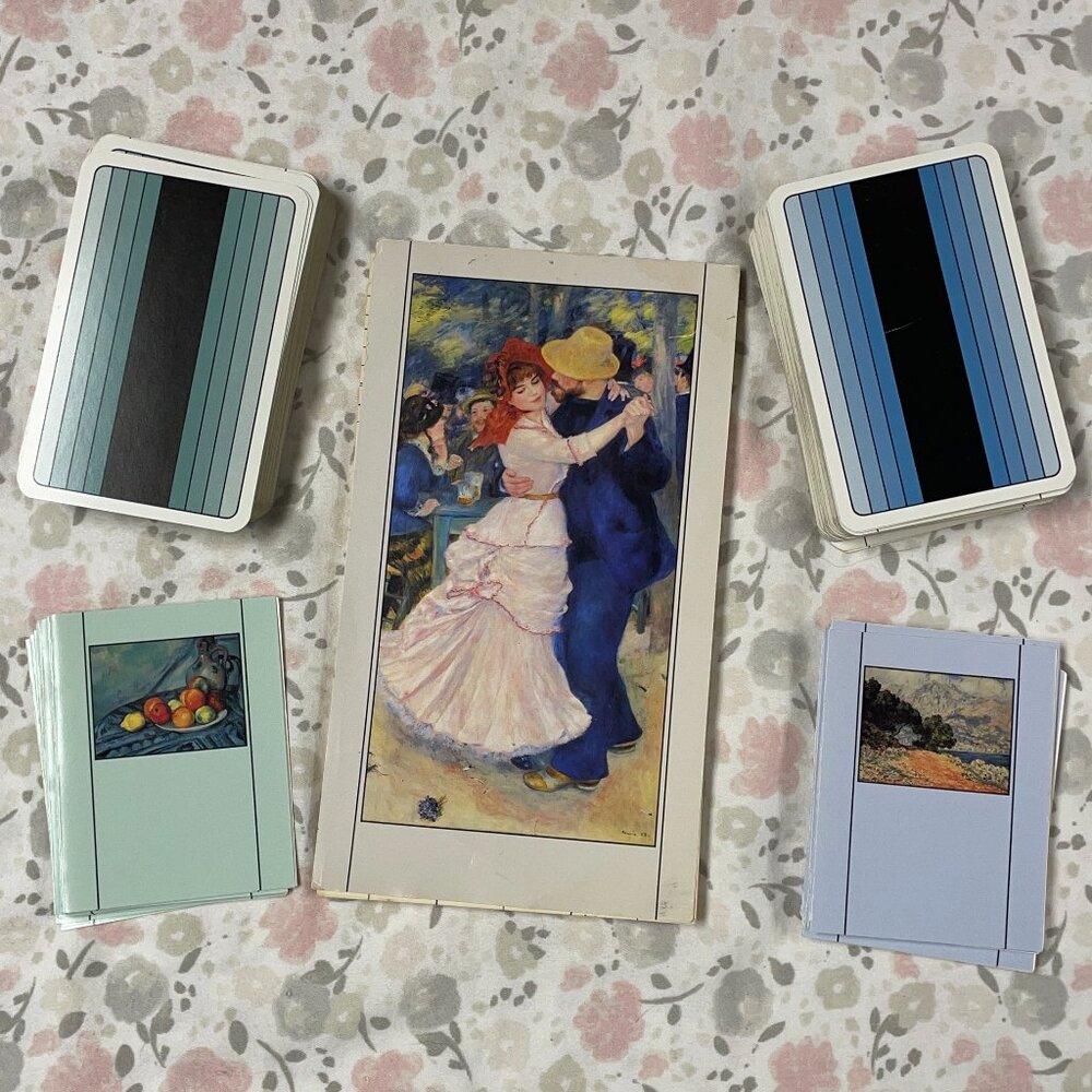2 Sets of Artdeck playing cards - 1 Green & 1 Blue back - Artwork on each card!